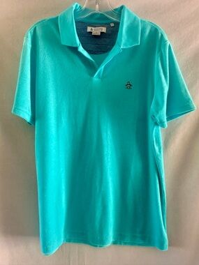 Original Penguin Men’s Turquoise Terrycloth Polo Shirt New w/o Tags